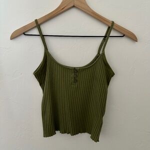 Olive Green Tank Top - American Eagle